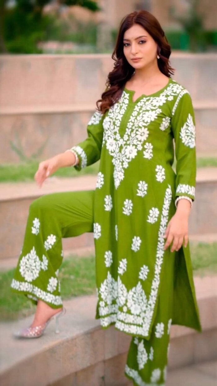 Lucknow Coord Two Pis Suit Set - Image 5