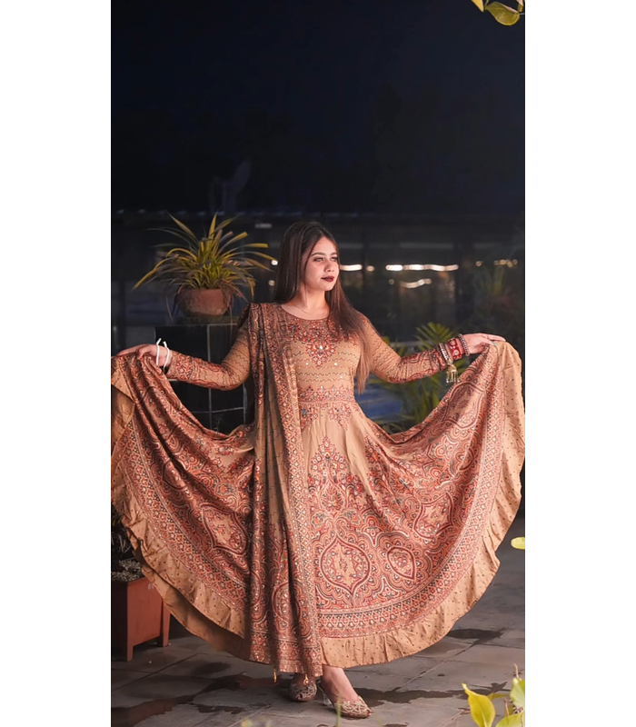 anarkali gown two piece