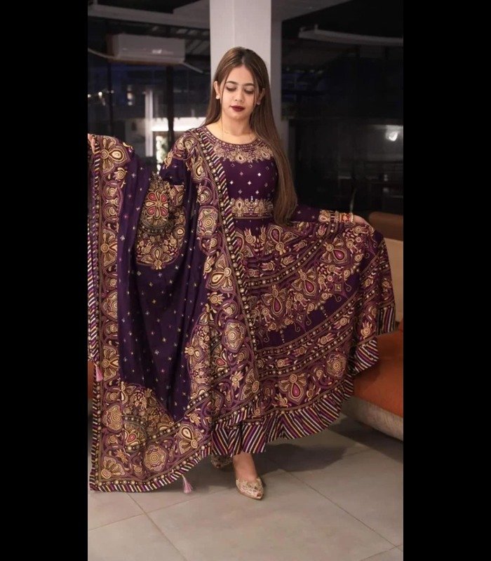 anarkali gown two piece