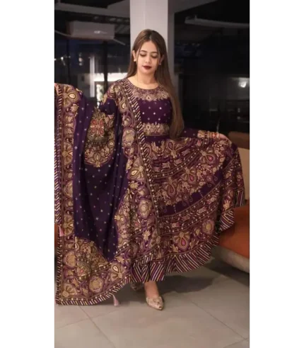 anarkali gown two piece set