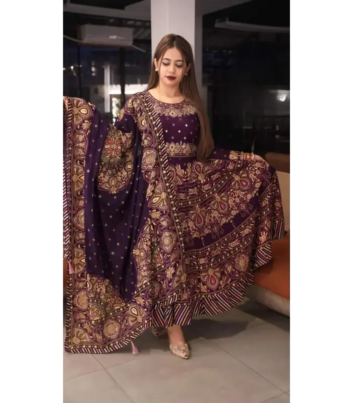 anarkali gown two piece set